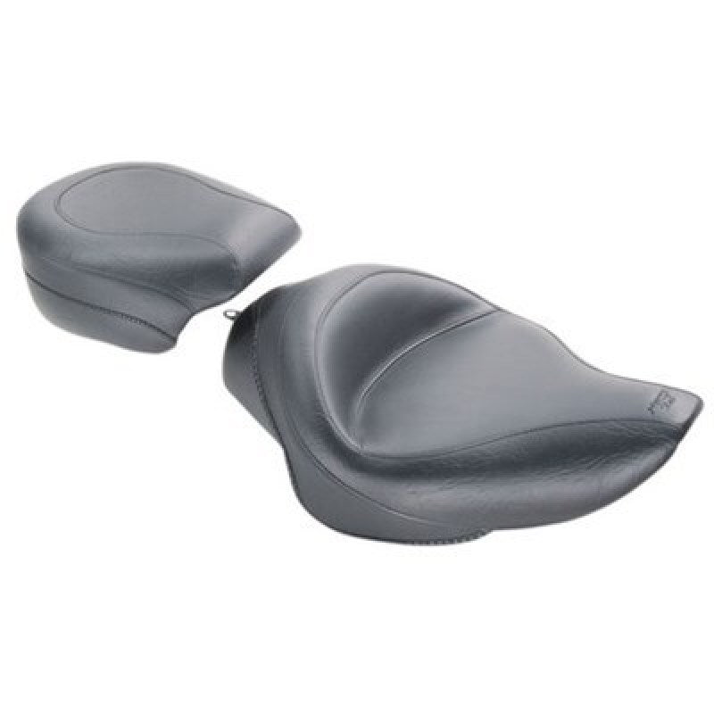 Mustang Motorcycle Mustang 2004-2021 Harley Sportster Wide Touring Passenger Seat - Black - 76507