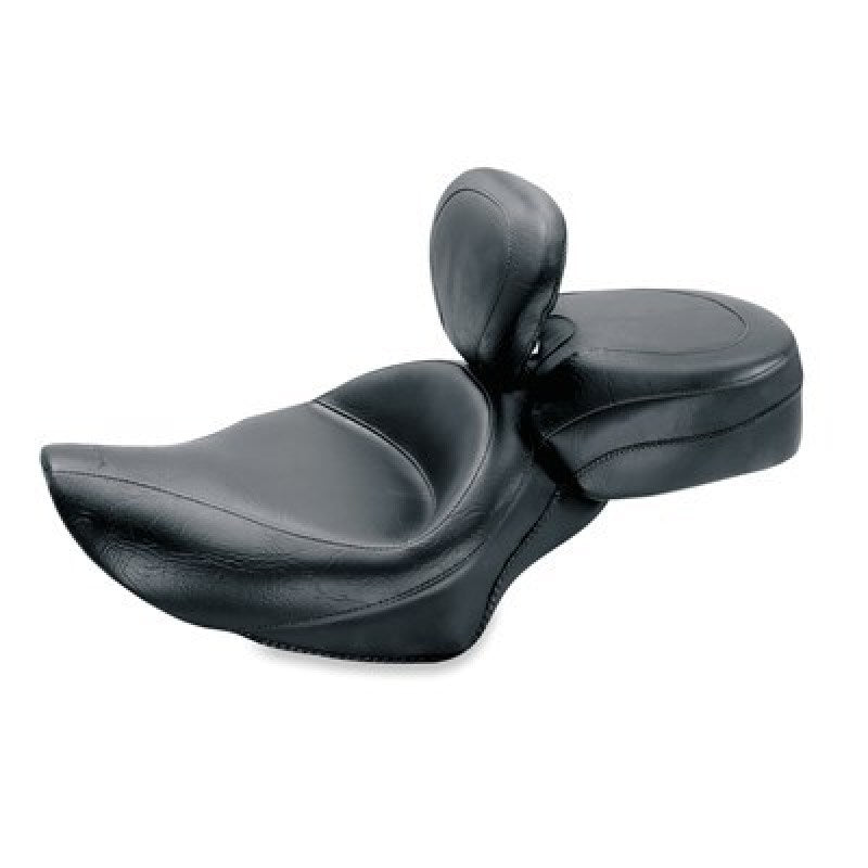 Mustang Motorcycle Mustang 2004-2021 Harley Sportster Wide Touring Recessed Passenger Seat - Black - 79379