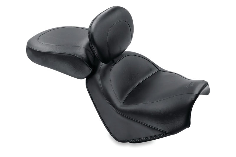 Mustang Motorcycle Mustang 2005-2011 Suzuki Boulevard M50 Standard Touring 2PC Seat w/Driver Backrest - Black - 79541