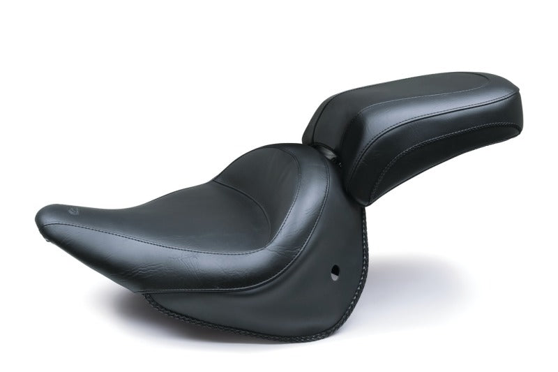 Mustang Motorcycle Mustang 2005-2017 Harley Deluxe (With Standard Rack) Wide Touring Passenger Seat - Black - 76236