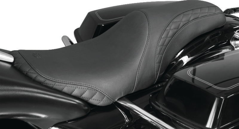 Mustang Motorcycle Mustang 2006-2017 Harley Dyna Standard Touring Solo Seat - Black - 76107