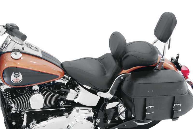 Mustang Motorcycle Mustang 2006-2017 Harley Softail Wide Tire (200mm) Sport Touring Recessed Passenger Seat - Black - 79535