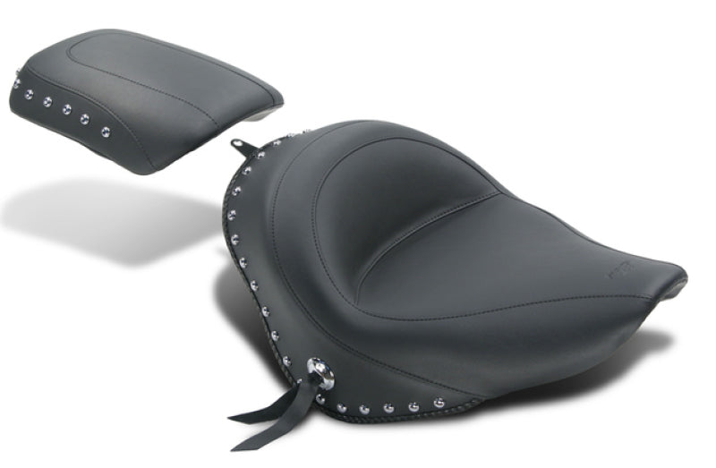 Mustang Motorcycle Mustang 2006-2017 Harley Softail Wide Tire (200mm) Standard Touring Solo Seat w/Studs - Black - 76240
