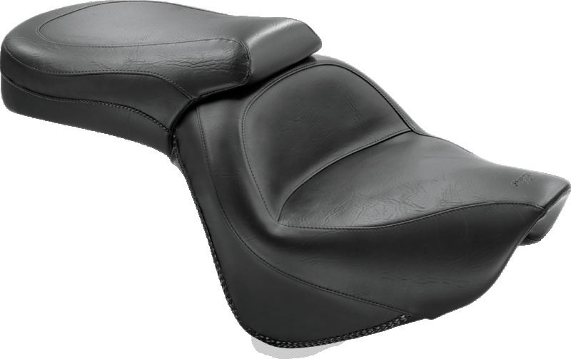 Mustang Motorcycle Mustang 2006-2021 Kawasaki Vulcan 900 Classic, Custom Standard Touring 1PC Seat - Black - 76127