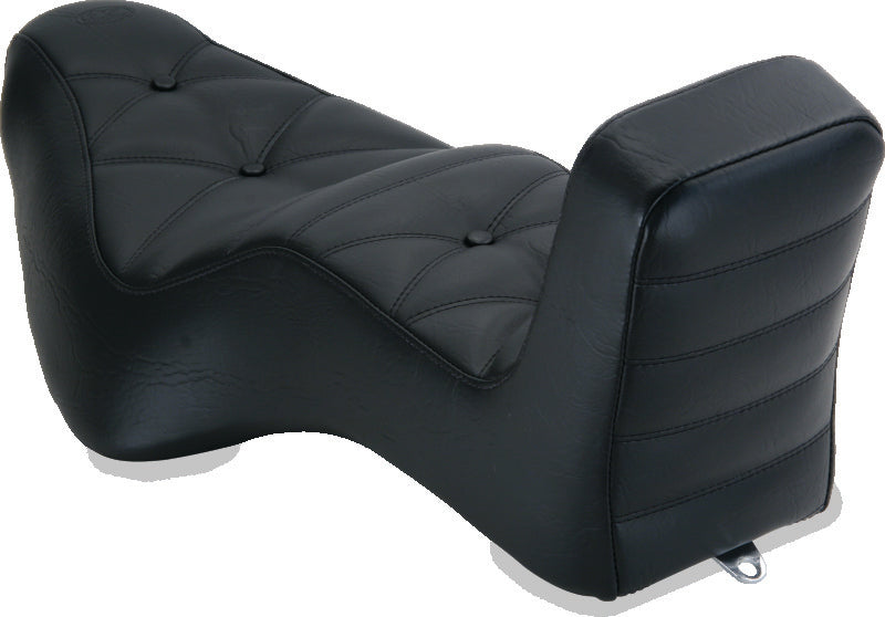 Mustang Motorcycle Mustang 2008-2021 HD Electra Glide,Rd Glide,Rd King,Str Glide Driver Backrest - Black w/ Red Stitching - 79012AB