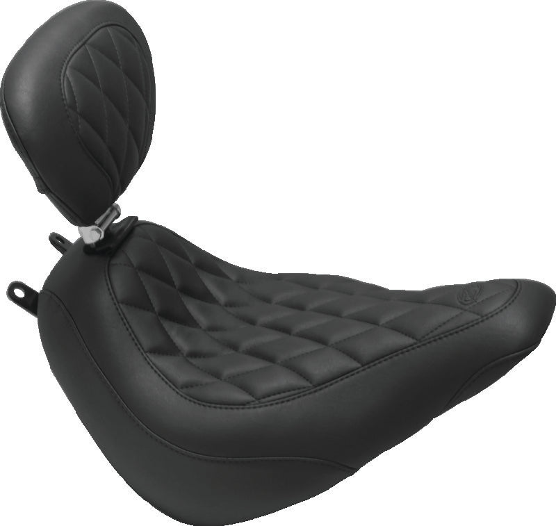 Mustang Motorcycle Mustang 2008-2021 Harley Electra Glide,Rd Glid, Rd King, Str Glide Tour Passenger Seat w/Studs - Black - 75579