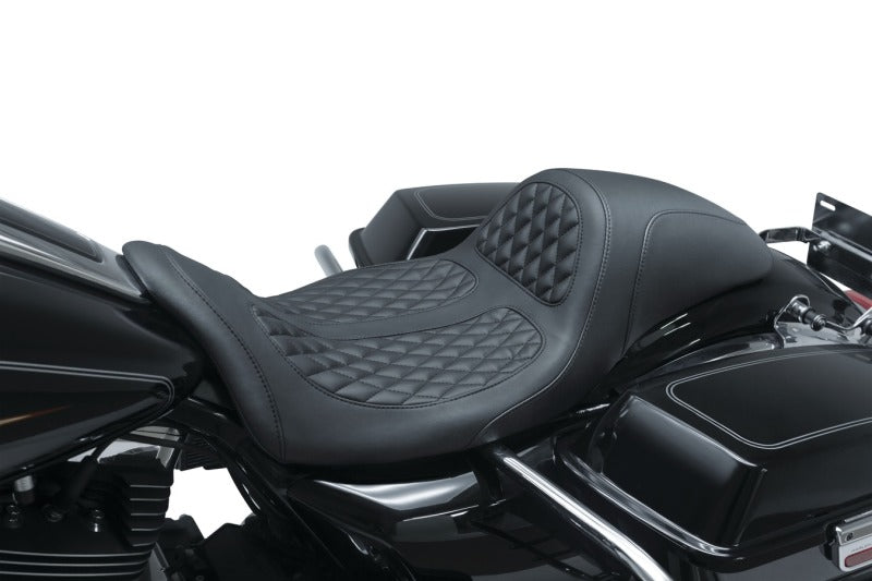 Mustang Motorcycle Mustang 2008-2021 Harley Electra Glide,Rd Glide,Rd King ,Str Glide Hightail Fastback 1PC Seat - Black - 75947