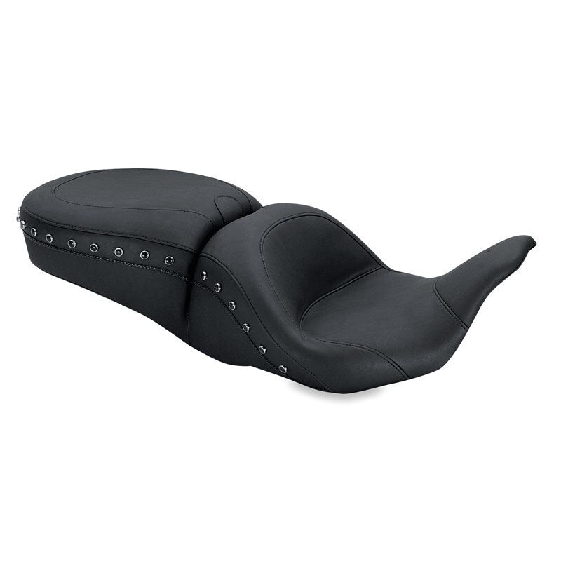 Mustang Motorcycle Mustang 2008-2021 Harley Electra Glide,Rd Glide,Rd King Str Glide Lowdown 1PC Seat Black Pearls - Black - 79702
