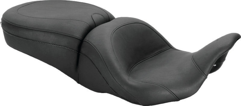 Mustang Motorcycle Mustang 2008-2021 Harley Electra Glide, Rd Glide, Rd King, Str Glide Lowdown Touring 1PC Seat - Black - 79700