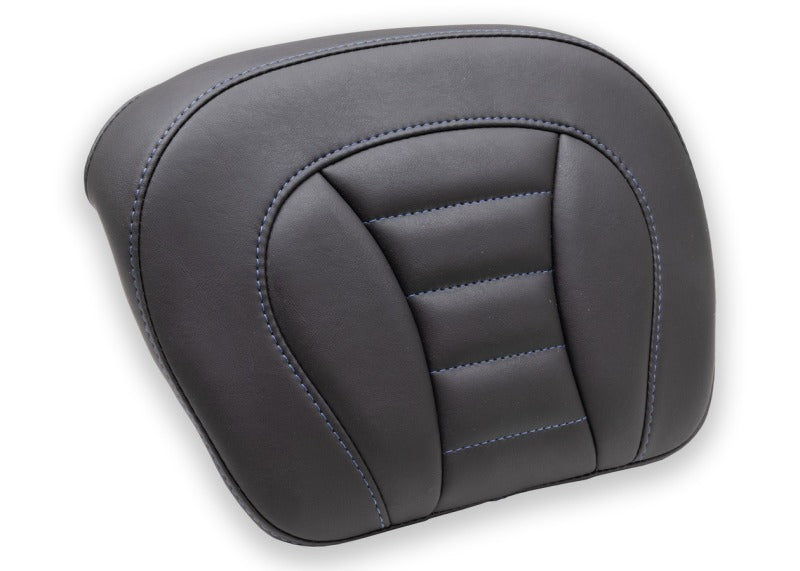 Mustang Motorcycle Mustang 2008-2021 Harley Electra Glide, Rd Glide, Rd King, Str Glide Tour-Pak Pad w/ Blue Stitch - Black - 76886SB