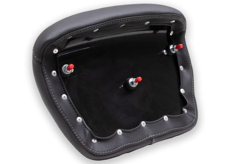 Mustang Motorcycle Mustang 2008-2021 Harley Electra Glide, Rd Glide, Rd King, Str Glide Tour-Pak Pad w/Grey Stitch-Black - 76886GM