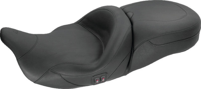 Mustang Motorcycle Mustang 2008-2021 Harley Electra Glide, Rd Glide, Rd King, Str Glide Touring Heated 1PC Seat - Black - 79640