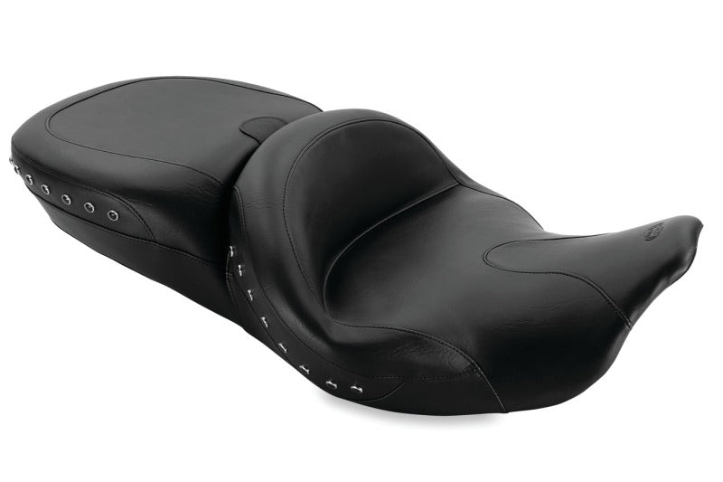 Mustang Motorcycle Mustang 2008-2021 Harley Electra Glide,Rd Glide,Rd King,Str Glide Touring Summit 1PC Seat w/Studs- Black - 76862