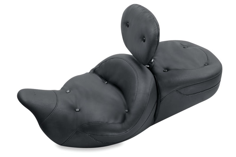 Mustang Motorcycle Mustang 2008-2021 Harley Electra Glide Std, Rd Glide, Rd King, Str Glide Touring 1PC Seat-Black - 79558