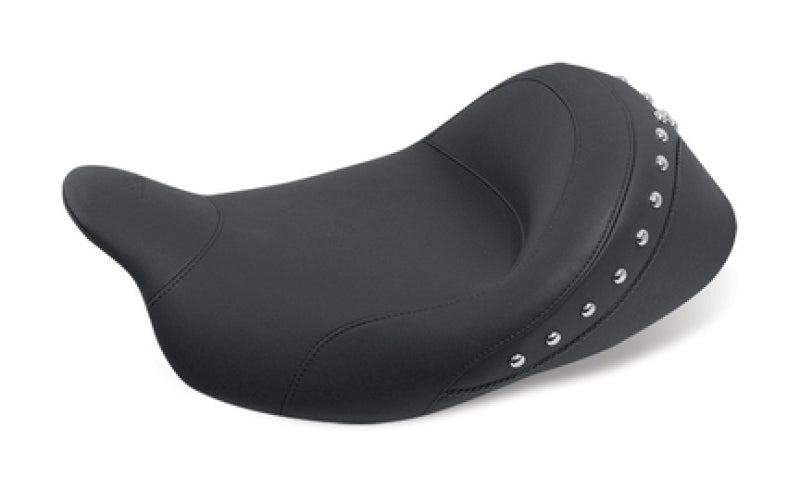 Mustang Motorcycle Mustang 2008-2021 Harley Electra Glide Std,Rd Glide,Rd King,Str Glide Touring Solo Seat w/Studs - Black - 76029
