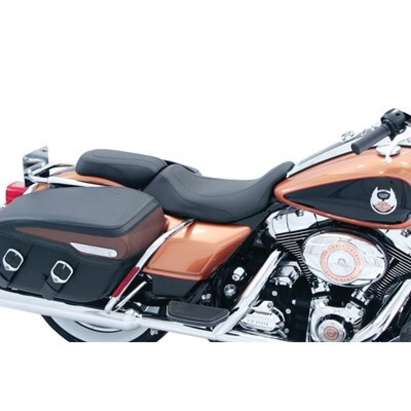 Mustang Motorcycle Mustang 2008-2021 Harley Electra Glide Std,Rd Glide,Rd King,Str Glide Tripper Pass Seat - Black - 76351