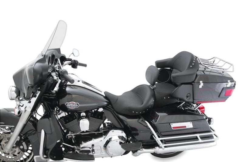 Mustang Motorcycle Mustang 2008-2021 Harley Electra, Rd Glide, Rd King Standard Super Touring Pass Seat w/Studs - Black - 79117