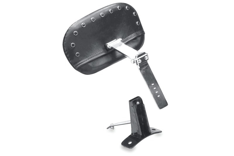Mustang Motorcycle Mustang 2008-2021 Harley FL Touring Driver Backrest Kit w/Blk Pearl Studs- Black - 79068