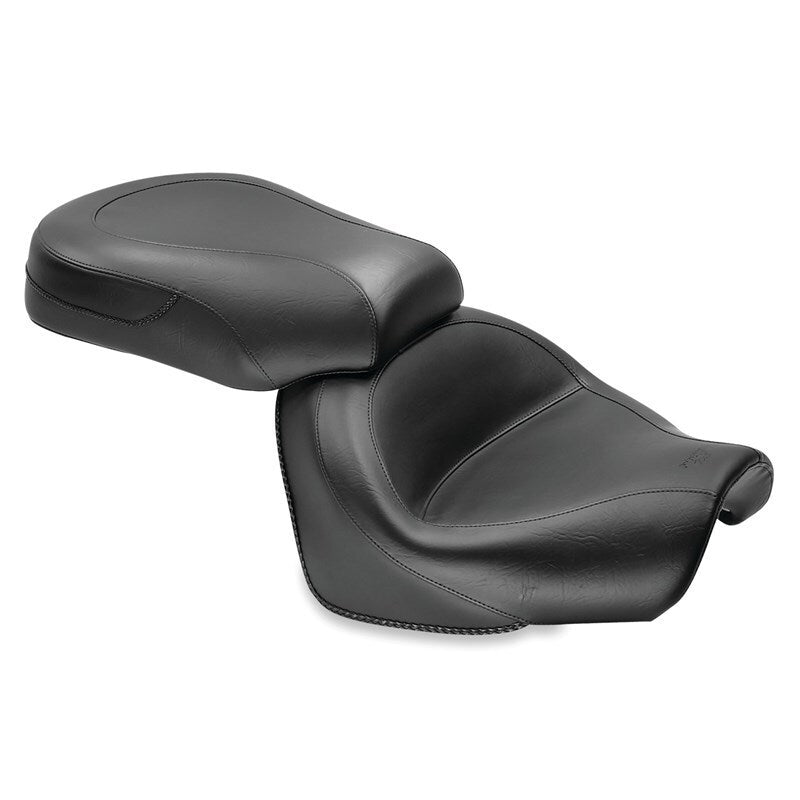 Mustang Motorcycle Mustang 2009-2017 Yamaha V-Star 950, 950 Tourer Standard Touring 2PC Seat - Black - 76071