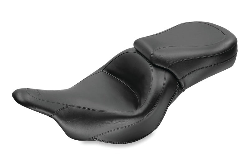 Mustang Motorcycle Mustang 2009-2021 Kawasaki Vulcan 1700 Voyager, Nomad Standard Touring 1PC Seat - Black - 76601