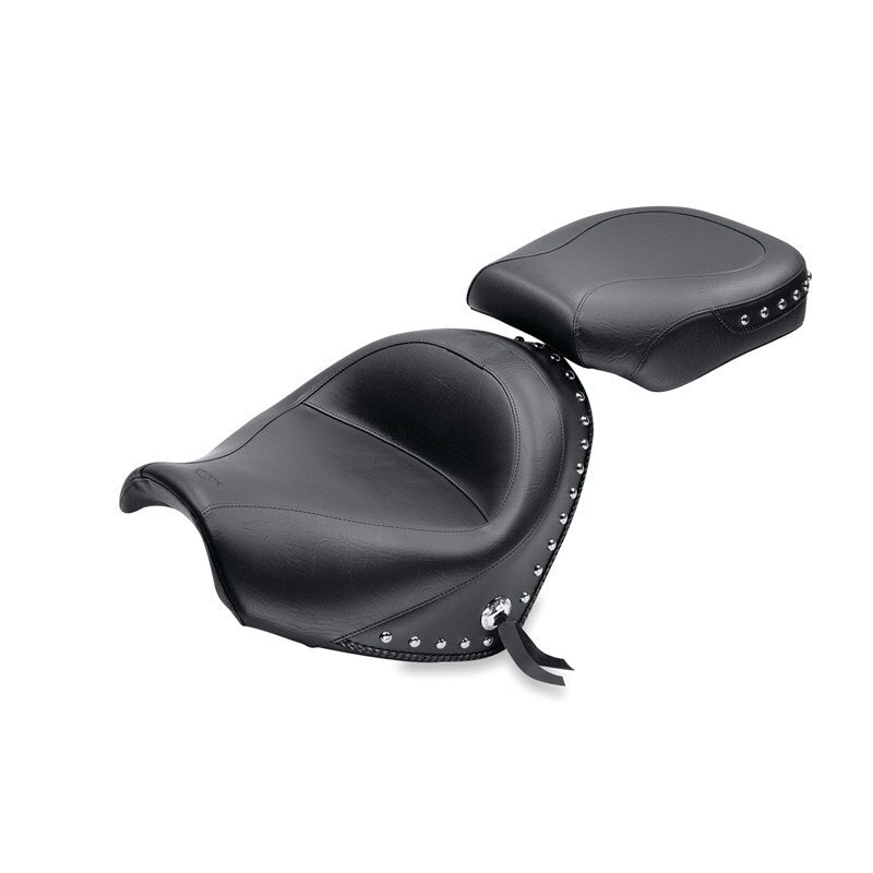 Mustang Motorcycle Mustang 2009-2021 Suzuki Boulevard C50 & C50T Standard Touring 2PC Seat - Black - 76061