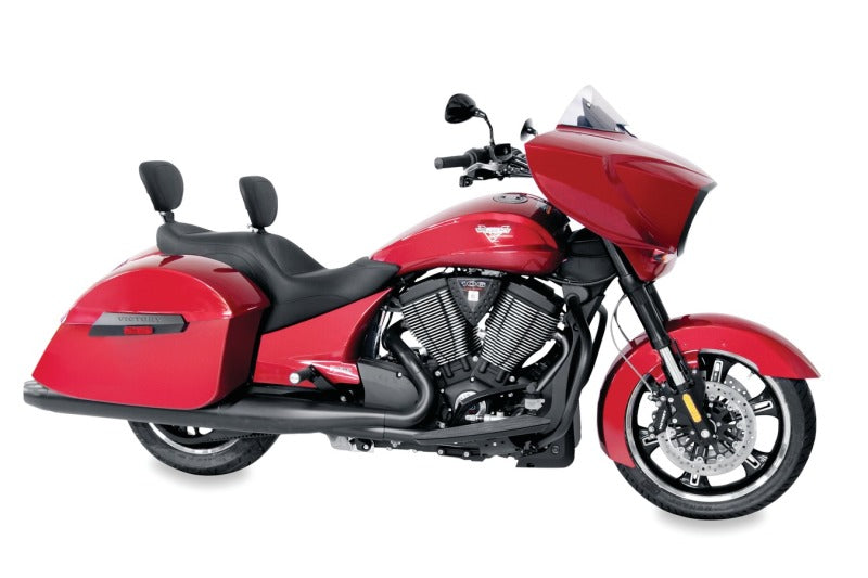 Mustang Motorcycle Mustang 2010-2017 Victory Cross Roads, Cross, Hard-Ball, Magnum Touring 1PC Seat w/DBR - Black - 79567