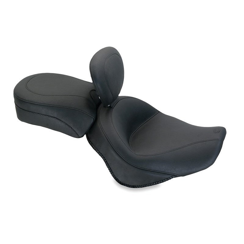 Mustang Motorcycle Mustang 2010-2018 Triumph Thunderbird, Storm Touring 2PC Seat w/Driver Backrest - Black - 79824
