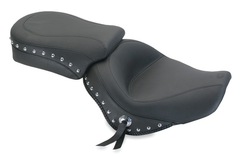Mustang Motorcycle Mustang 2010-2018 Triumph Thunderbird, Thunderbird Storm Std. Touring 2PC Seat w/Studs - Black - 76830