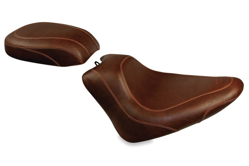 Mustang Motorcycle Mustang 2011-2013 Harley Blackline, 2012-2017 Slim/Slim S Tripper Solo Seat - Distressed Brown - 76764