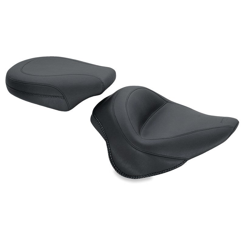 Mustang Motorcycle Mustang 2011-2013 Harley Blackline, 2012-2017 Slim,Slim S Wide Touring Passenger Seat - Black - 76753