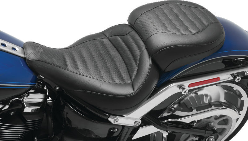Mustang Motorcycle Mustang 2011-2013 Harley Blackline, 2012-2017 Slim,Slim S Wide Tripper Passenger Seat - Black - 76761