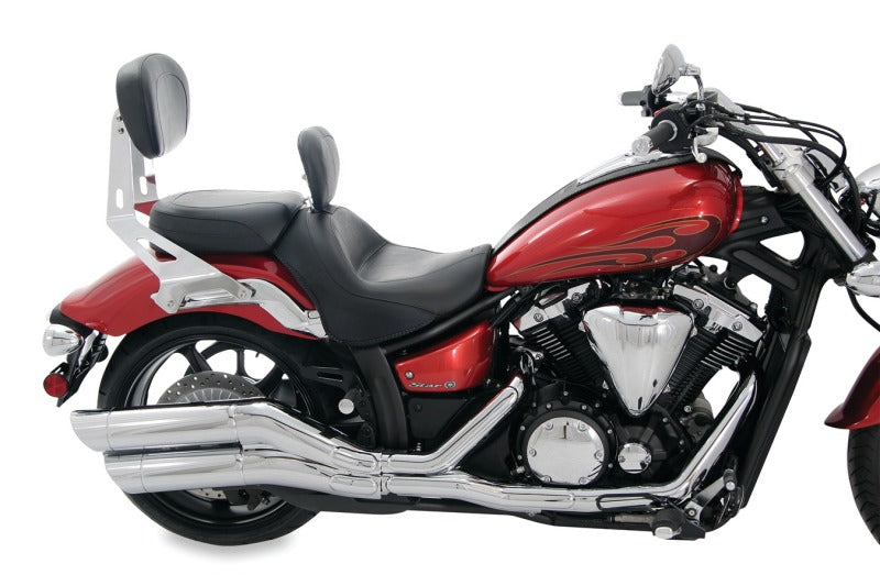 Mustang Motorcycle Mustang 2011-2017 Yamaha Sissy Bar Pad w/Studs (12 inch x 9 inch) - Black - 76670