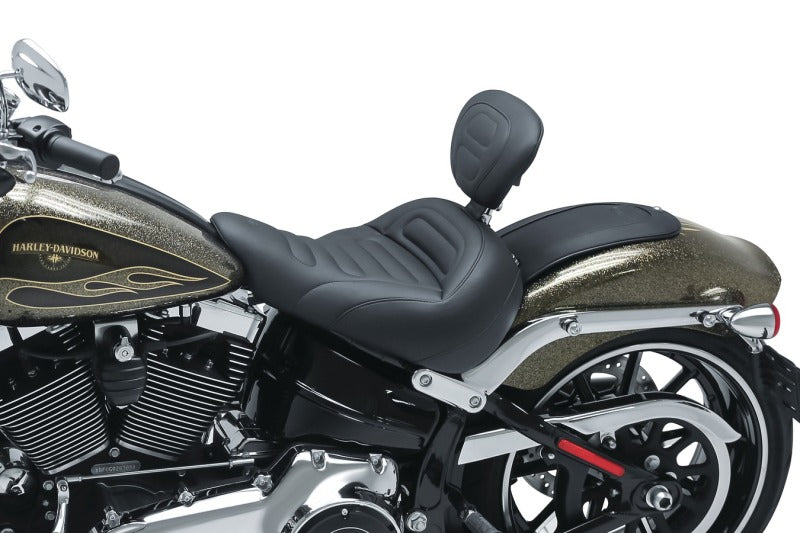 Mustang Motorcycle Mustang 2013-2017 Harley Softail Breakout Standard Touring Solo Seat - Black - 79683