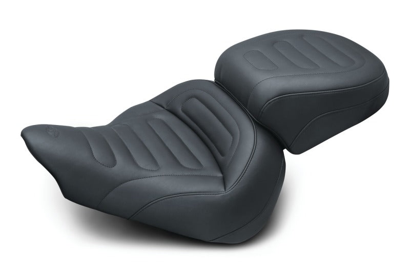 Mustang Motorcycle Mustang 2013-2017 Harley Softail Breakout Standard Touring Solo Seat Trapezoid - Black - 76578
