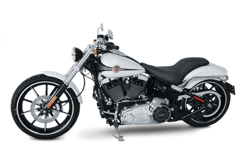 Mustang Motorcycle Mustang 2013-2017 Harley Softail Breakout Tripper Fastback 1PC Seat Tuck & Roll - Black - 76781