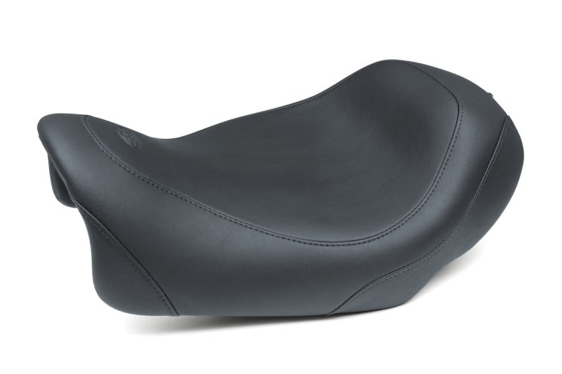 Mustang Motorcycle Mustang 2014-2017 Harley Fat Bob Wide Tripper Solo Seat - Black - 75036