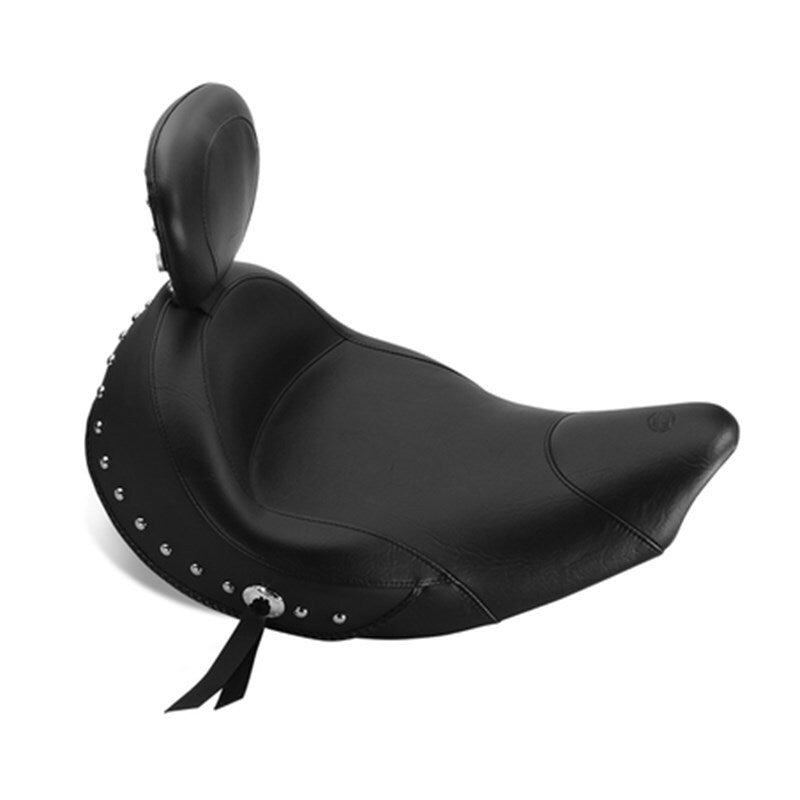 Mustang Motorcycle Mustang 2014-2021 Indian Chieftain,Chief Cl,Dark Horse,Spfld,Vint Standard Solo Seat w/Studs - Black - 79762