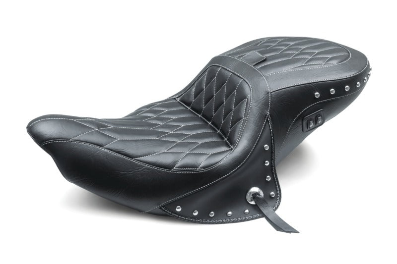 Mustang Motorcycle Mustang 2014-2021 Indian Chieftain, Chief, Dark Horse, Roadmaster, Spfld Touring 1PC Seat - Black - 79664WT
