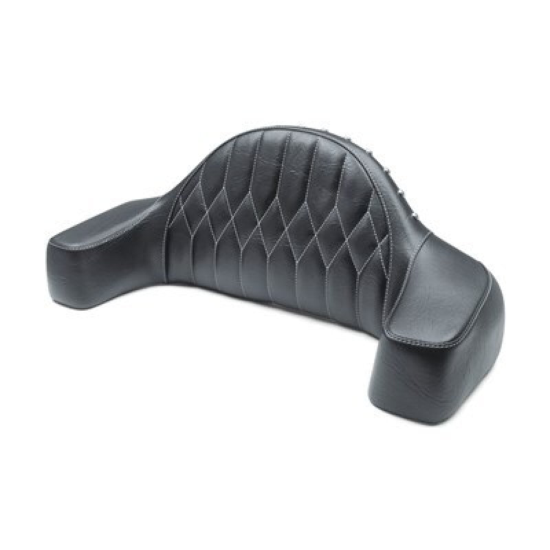 Mustang Motorcycle Mustang 2014-2021 Indian Chieftain,Chief,Dk Horse,Roadmaster,Vint Pass Backrest w/Diam Stitch - Black - 76022WT