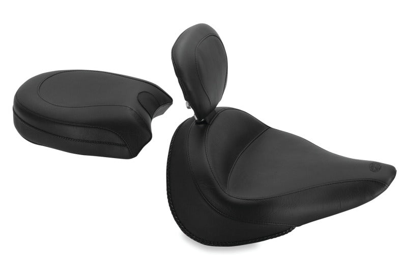 Mustang Motorcycle Mustang 2014-2021 Yamaha Bolt Standard Touring Recessed Passenger Seat - Black - 79833