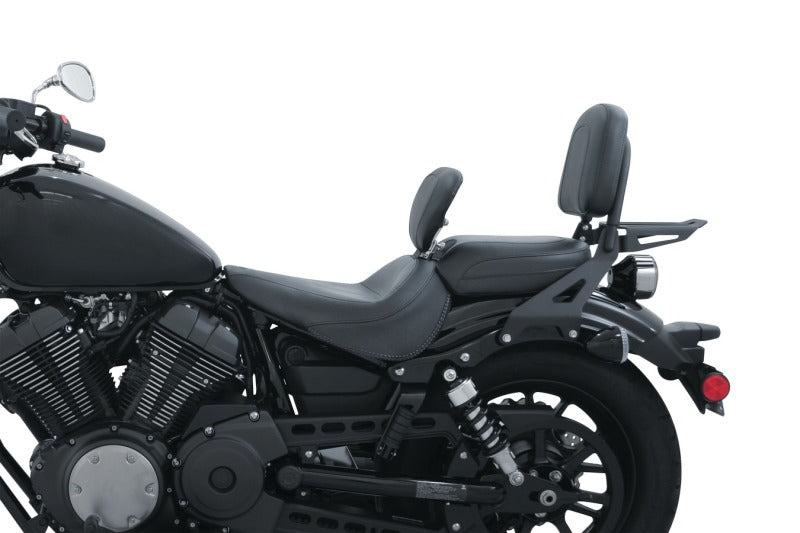 Mustang Motorcycle Mustang 2014-2021 Yamaha Bolt Standard Touring Solo Seat w/ Driver Backrest - Black - 79832