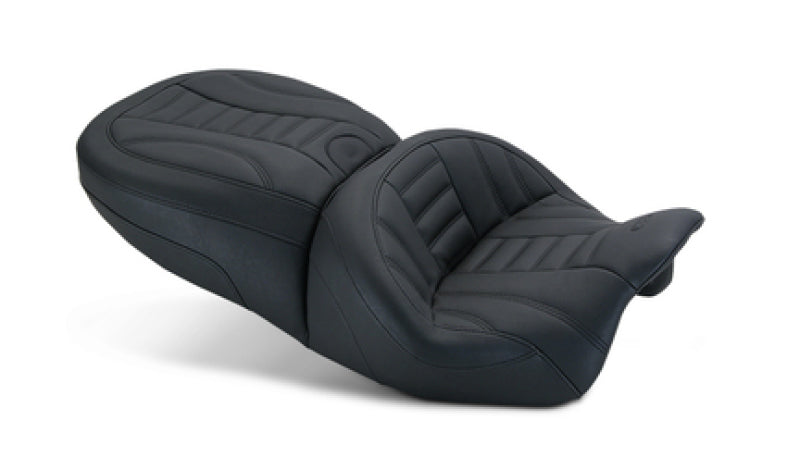 Mustang Motorcycle Mustang 2015-2021 Harley Freewheeler Standard Touring Forward Deluxe 1PC Seat - Black - 79596