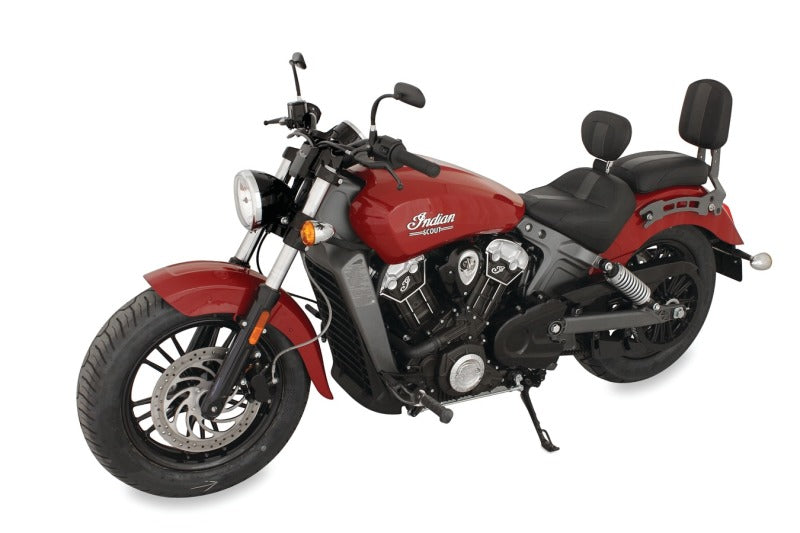 Mustang Motorcycle Mustang 2015-2021 Indian Scout Standard Touring Solo Seat w/Driver Backrest - Black - 79507
