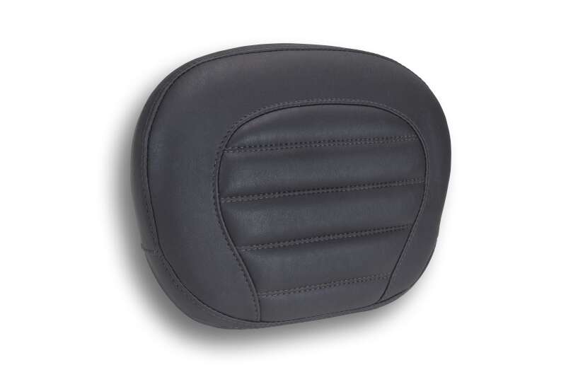 Mustang Motorcycle Mustang 2015-2025 Harley Free Wheeler Dble Stitch Deluxe Sissy Bar Pad Blk w/ Blk Thread - 86818
