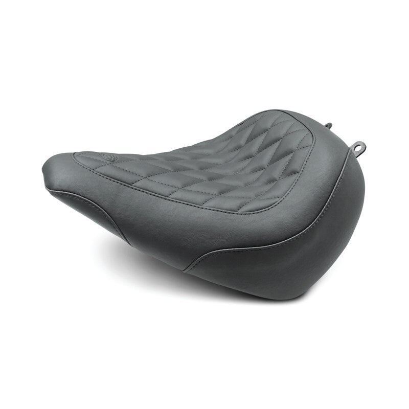 Mustang Motorcycle Mustang 2018-2021 Harley Breakout Wide Tripper Solo Seat Diamond Stitch - Black - 83062