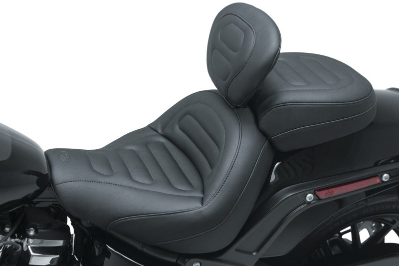 Mustang Motorcycle Mustang 2018-2021 Harley Fat Bob Standard Touring Recessed Passenger Seat - Black - 79335