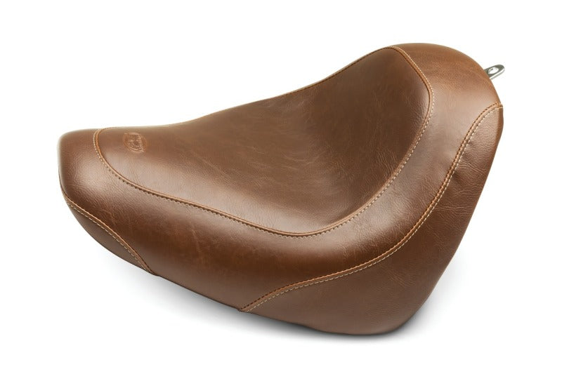 Mustang Motorcycle Mustang 2018-2021 Harley Fat Bob Wide Tripper Solo Seat - Brown - 83011