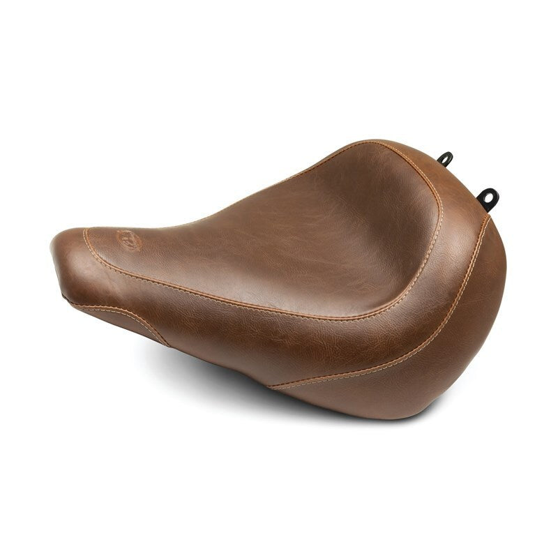 Mustang Motorcycle Mustang 2018-2021 Harley Fat Boy Wide Tripper Solo Seat - Brown - 83020