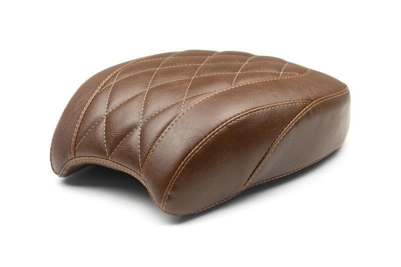 Mustang Motorcycle Mustang 2018-2021 Harley Heritage Classic, Deluxe Wide Tripper Passenger Seat Diamond Stitch - Brown - 83006