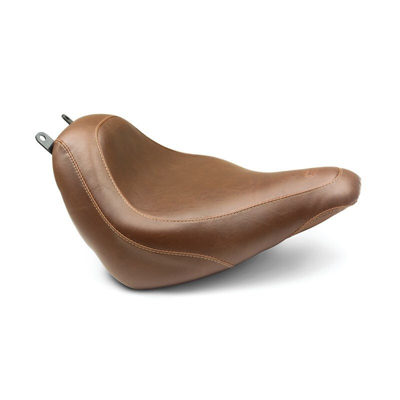 Mustang Motorcycle Mustang 2018-2021 Harley Heritage Classic, Deluxe Wide Tripper Solo Seat - Brown - 83002